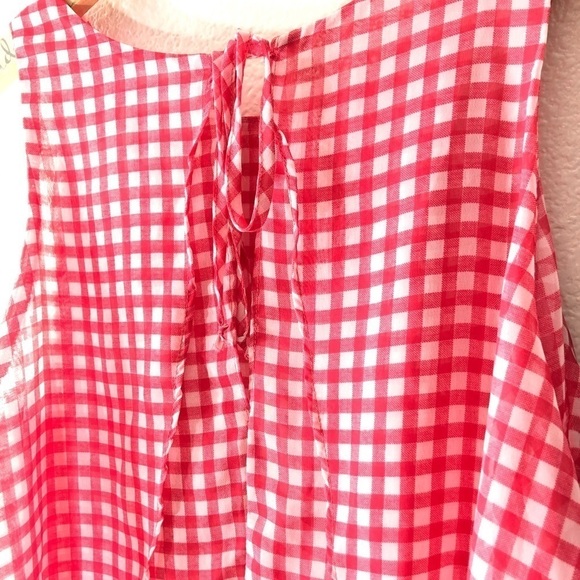 Anthro Lilis Closet August Pink Gingham Tank Top - Picture 8 of 8
